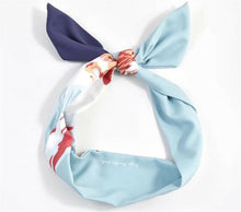 Women Girl retro Boho Wire bow Bunny scarf  Hair head band headband bandana