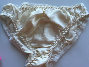 Women Lady 100% SILK Trim sexy Undies Panties Briefs Underwear Lingerie AUS 8