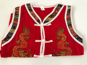 Kids Boy Chinese New Year Asian Traditional TANG Costume Vest Tops outfit Set