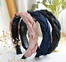 NEW Women Girls Retro Boho Braided Satin Wide Hair Headband Head Wrap Band Hoop