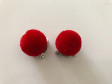 Girl Children POM POM Cute Clip on No piercing Earrings Hair Clip accessory