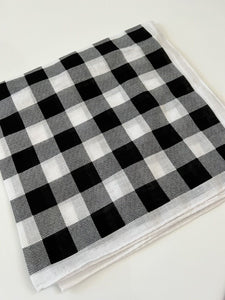 Women Girls 80' 70' Retro Check Bandana Hair Head Headband Wrap Square Scarf