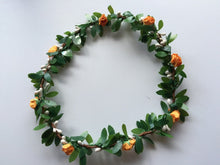 Women Girl Flower Fairy Boho Bridal Simple Beach Tiara Crown hair headband Garland Orange
