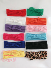 Women Girls 70' 60' Retro Bunny Party bow boho Headband Hair band Bandana Wrap