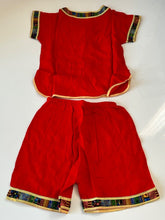 Kid Boy Chinese New Year Traditional Red Tang Costume Cotton Short Sleeve Outfit