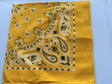 Women Men Retro Hip hop Cotton biker dance Paisley Bandana Hair Headband Wrap Light Orange