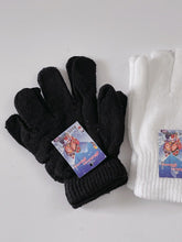 Girls Boys Kids Children Warm Knit Ski Outdoor Winter SHORT Gloves Mittens 5-10Y