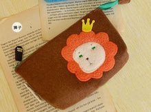 1PC Lions Monkey Cute Cartoon Coin Cosmetic Card phone Case Purse Pouch Bag Brown Lion