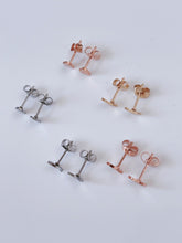 1Pair Love Heart Moon Stainless Titanium Plate Ear Small Earring Studs Piercing