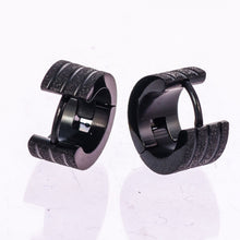 New Man Stainless Steel Frosted matte finish Hoop Earrings Piercings Gift him