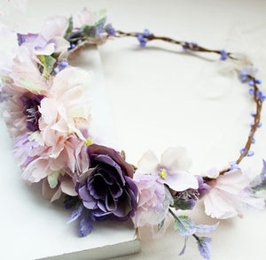 Women Flower Boho Party Wedding Beach Tiara Crown hair headband Garland Wreath