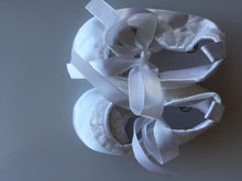 Baby Shower Girls Kids Christening Ballet White Lace Adorable Soft Gem Shoes