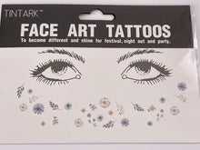 Women Tintark girl Face Mini Flower Body Temporary Tattoo Freckle art Sticker