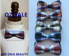 Baby Boys Kids Children Party School Cotton Check bow tie Necktie bowtie Pin