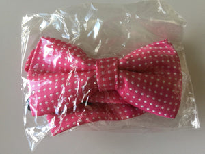 AU Boys Kid Children Party School Pre-tied Wedding dance bow tie Necktie bowtie 04 Dark Pink with dots