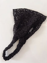 Women Bohemian BOHO Net Lace Wide Hair Bandana Wrap Head band headband Scarf Narrower in Black