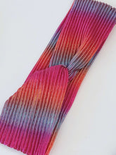 Women Cross Rainbow Colorful 70' 80' Bandana Turban Hair Wrap Head band headband Hot Pink Yellow
