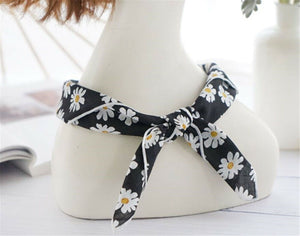 Women Retro BOHO Cotton mix Daisy Bandana Hair Head Headband Wrap Square Scarf