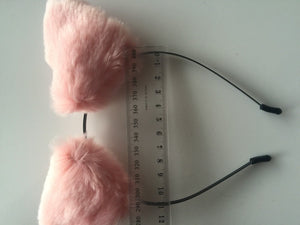 Women Lady Kids Fluffy Fancy Cat Kitty fox Costume Ear Party Hair head band Prop