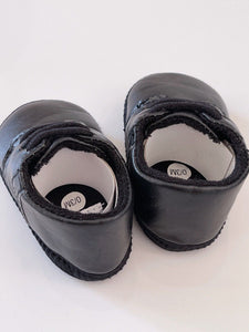 Baby Boy White Black Christening Wedding Formal Party Synthetic Leather Shoes