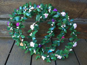 Women Girl Flower Fairy Boho Bridal Simple Beach Tiara Crown hair headband Garland