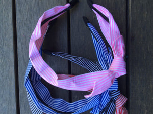 Women lady Girls Retro 70' 80' Sweet Stripe bow Wide hair headband Hoop Band