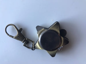 1PC Girls Boy Lady Car or Lucky Star Keyring Key Ring Pocket Watch Novelty Gift