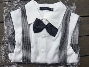 Kid Children Boys baby Gentleman Pageboy Wedding Bowtie Suits Romper Outfits Set
