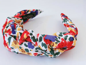 Women Girls Retro Boho Floral Fabric Wide Hair Headband Head Wrap Band Hoop