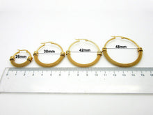 Women Lady Gold Metallic Boho anti-allergy Titanium party Hoop Loop Earrings