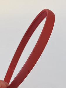 Women Girl School Matte Polished Simple Plastic Hair head band headband Hoop Orange Red