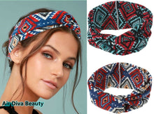 Women Boho Bohemian Party Cross cotton Yoga Gym Comfy Hair head band Bandana