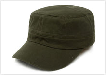 Women Men father's day Flat Top Cotton Military Sun Outdoor Travel golf Cap Hat Army green