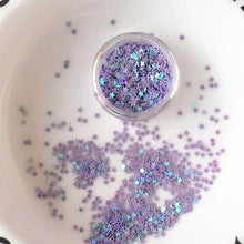 Women Glitter Heart Star Face Eye shadow Nail sequins Festival Tattoo makeup pot Purple star sequins
