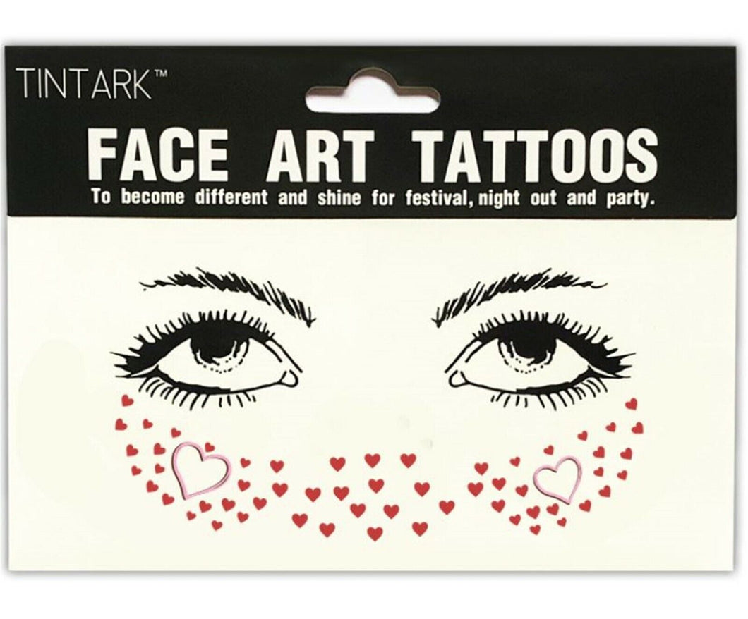 Women Tintark girl Face Mini Flower Body Temporary Tattoo Freckle art Sticker