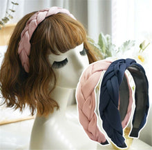 NEW Women Girls Retro Boho Braided Satin Wide Hair Headband Head Wrap Band Hoop