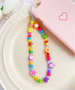Cute Colorful Beaded Love Fruits Plastic Mobile Phone Chain Strap Charm Lanyard
