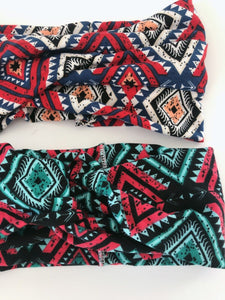 Women Boho Bohemian Party Cross cotton Yoga Gym Comfy Hair head band Bandana