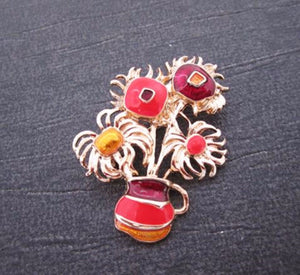 1PC Women Collar Vase Scepter brooch Brooche Pin Mum Grandma Mother's Day Gift