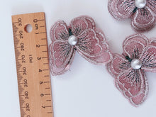 2X Women Lady Girl Fairy Embroidery Lace BUTTERFLY Head Hair side Clips pin