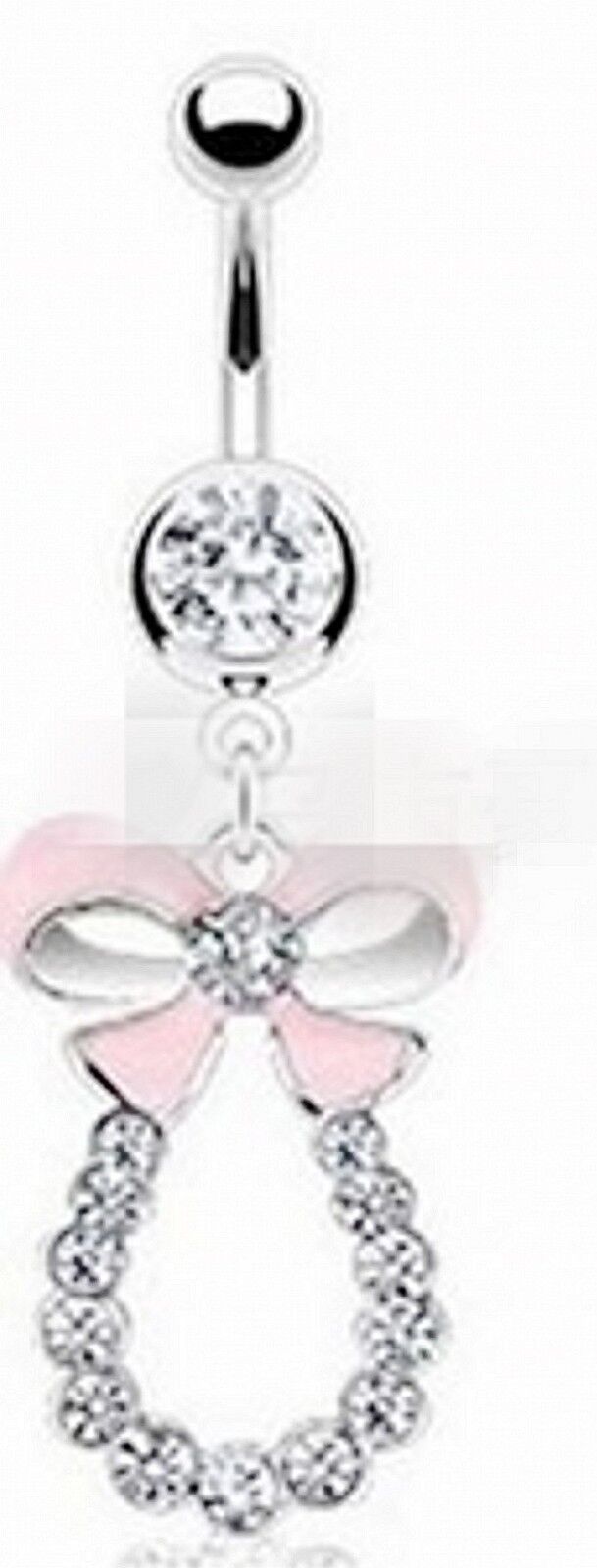Women Bow 316L Surgical Stainless Steel Belly Navel Bar Body Piercing Jewellery