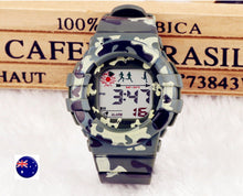Men Teen Camouflage Camo Army Military Digital LED Sport Lighting Wrist Watches