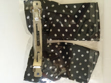 Girls Women Navy Red Bow Ribbon Polka dots School color Hair head clip barrette