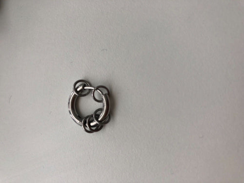 1X MEN Women Titanium Stainless No Allergy Hiphops Gothic Huggie Hoops Earring 1 Piece Silver 10x2.5mm