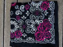 Women Lady Girl Retro Rose Flower Freedom Cotton Bandana Hair Headband Wrap