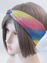 Women Cross Rainbow Colorful 70' 80' Bandana Turban Hair Wrap Head band headband