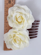 Women Wedding Bride Party Rose Flower Hair Styling Updo French Twist Comb