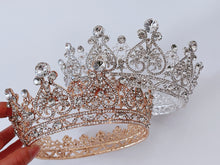 Women Bride Wedding Party Prom Crystal Metal Heart Proper Tiara hair Crown