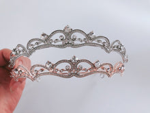 Women Bride Wedding Party Prom Crystal Slim Simple Tiara hair head band Crown