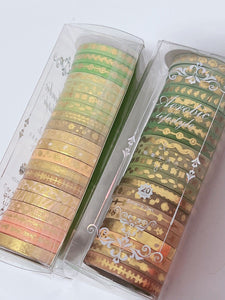 AU 20 Rolls Sticky Washi Tape Papers Gilding Scrapbooking Journal Note Stickers